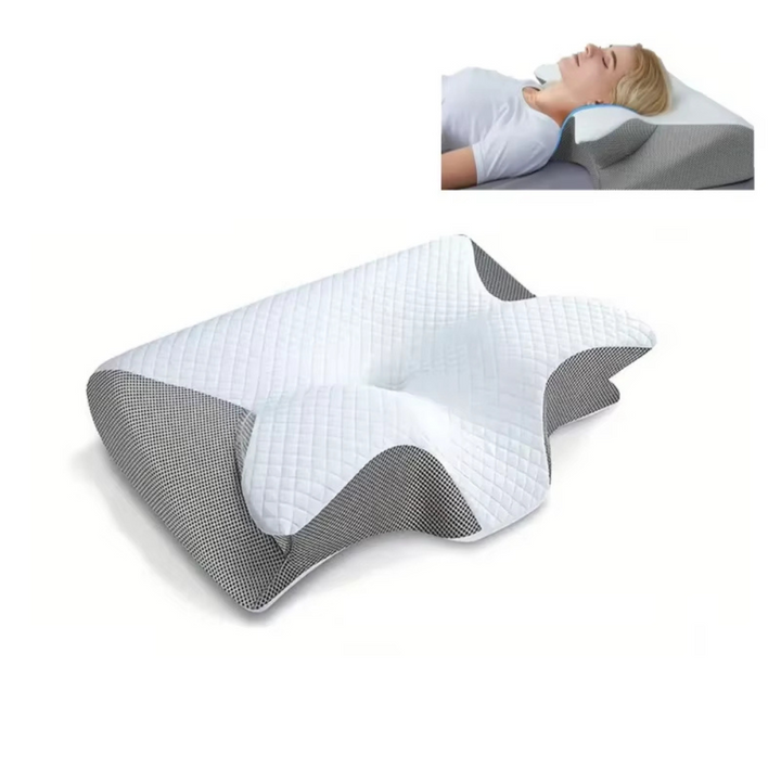 Ergonomisk pude til rygsmerter. Optimal støtte til nakken og en rolig, smertefri nattesøvn.