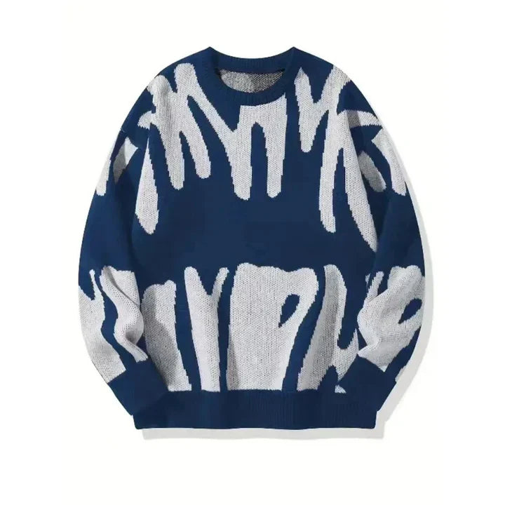 Herre striktrøje i moderne pasform. Blød og behagelig casual pullover, perfekt til stilfuld komfort.