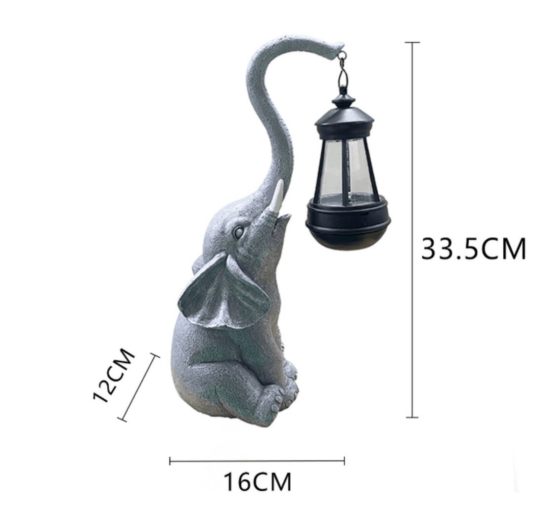 Solar elefant havelampe