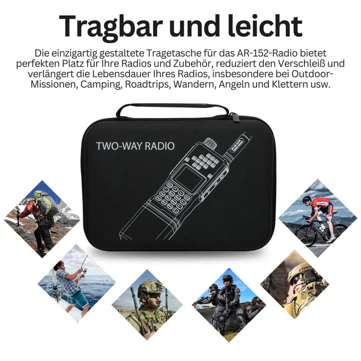 Kompakt Dualband Walkie-Talkie med LCD-Display
