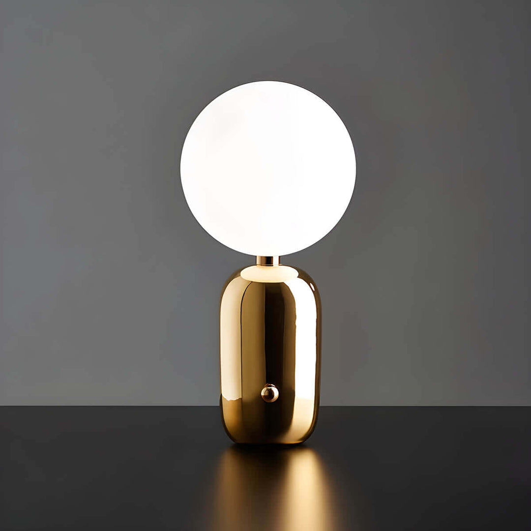 Elegant Skrivebordslampe med Glasfod