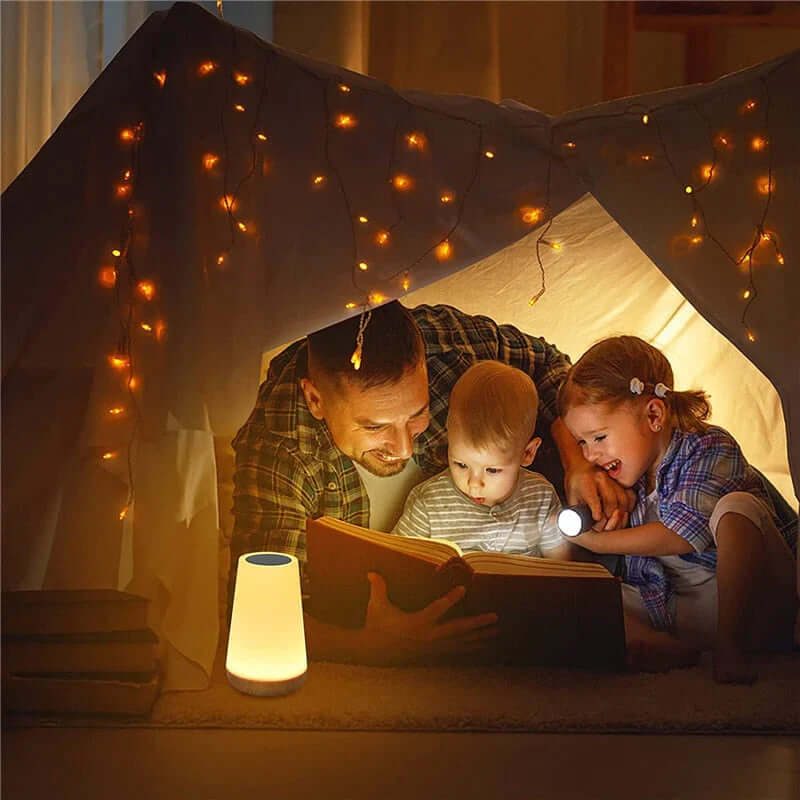LED Touch Natlys: Dæmpbar stemningslampe