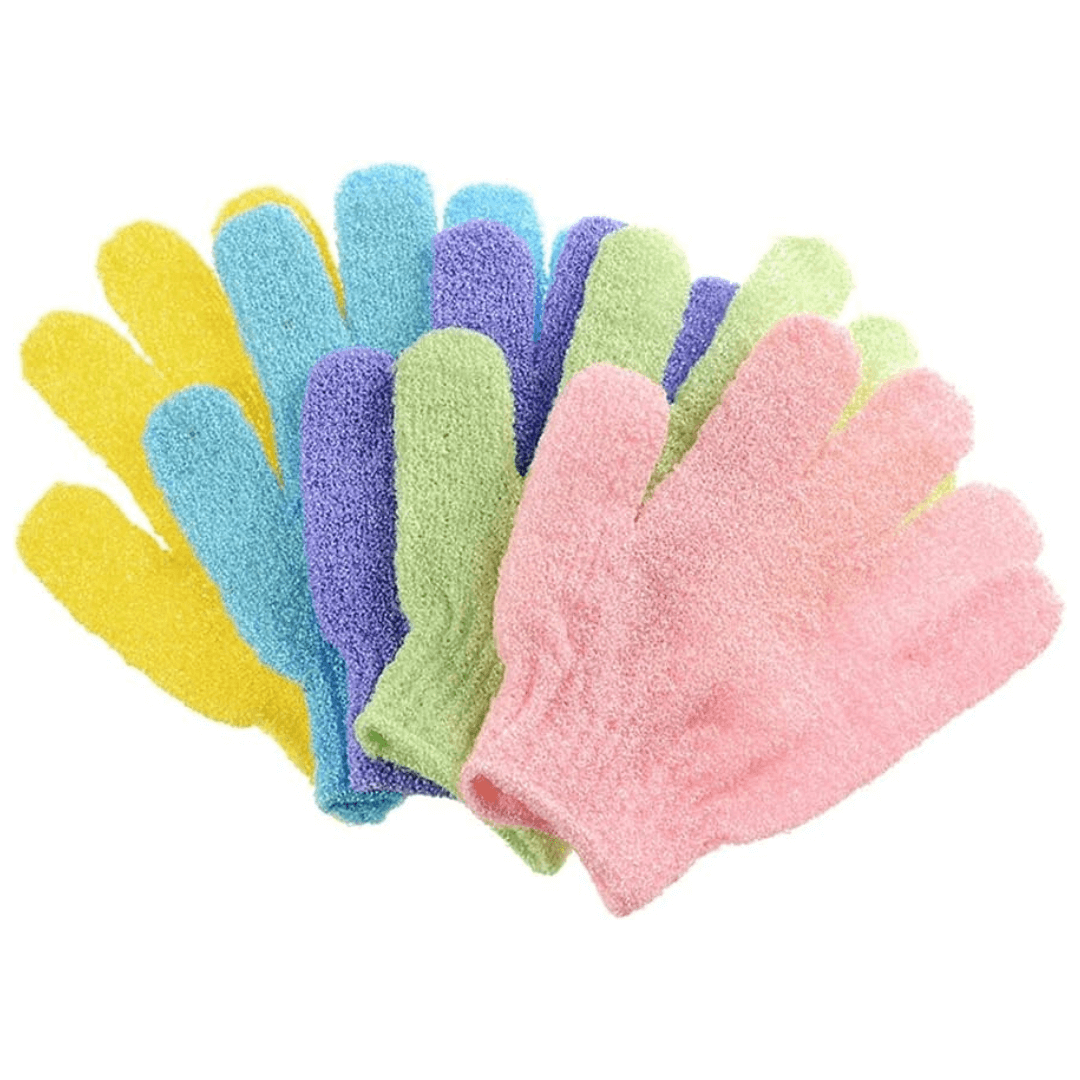 Eksfolierende badehandsker til brusebad og peeling