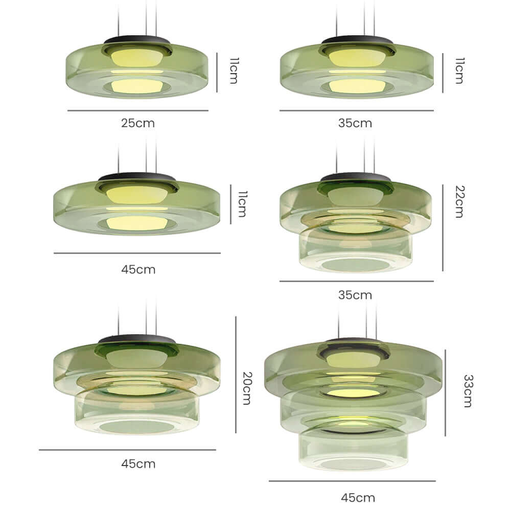 Elegant Bauhaus Glas Pendel Lampe
