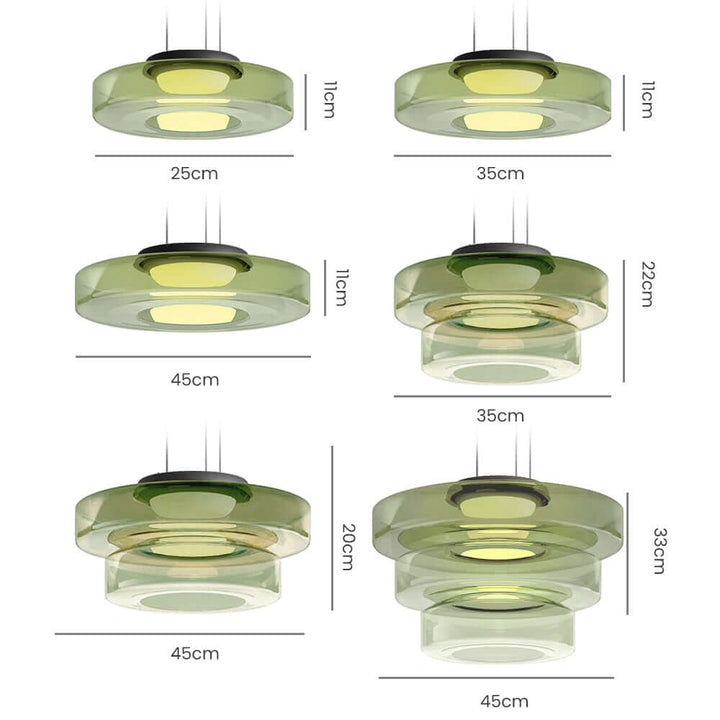 Elegant Bauhaus Glas Pendel Lampe
