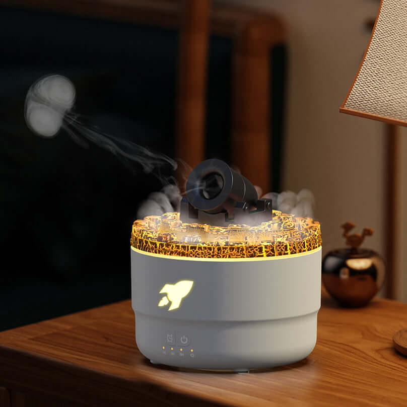 Lavalampe Aromadiffuser & Luftfugter med LED-natlys