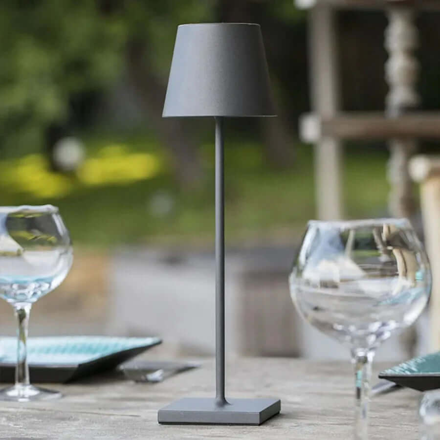 Dæmpbar LED Bordlampe, 38cm, Genopladelig & Touch