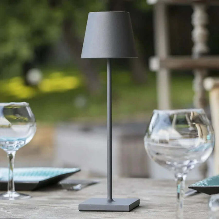 Dæmpbar LED Bordlampe, 38cm, Genopladelig & Touch