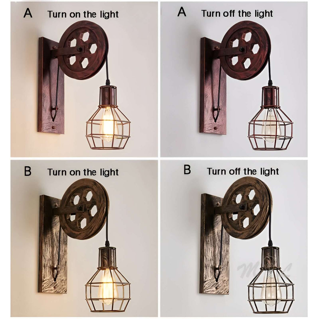 Vintage industriel LED væglampe