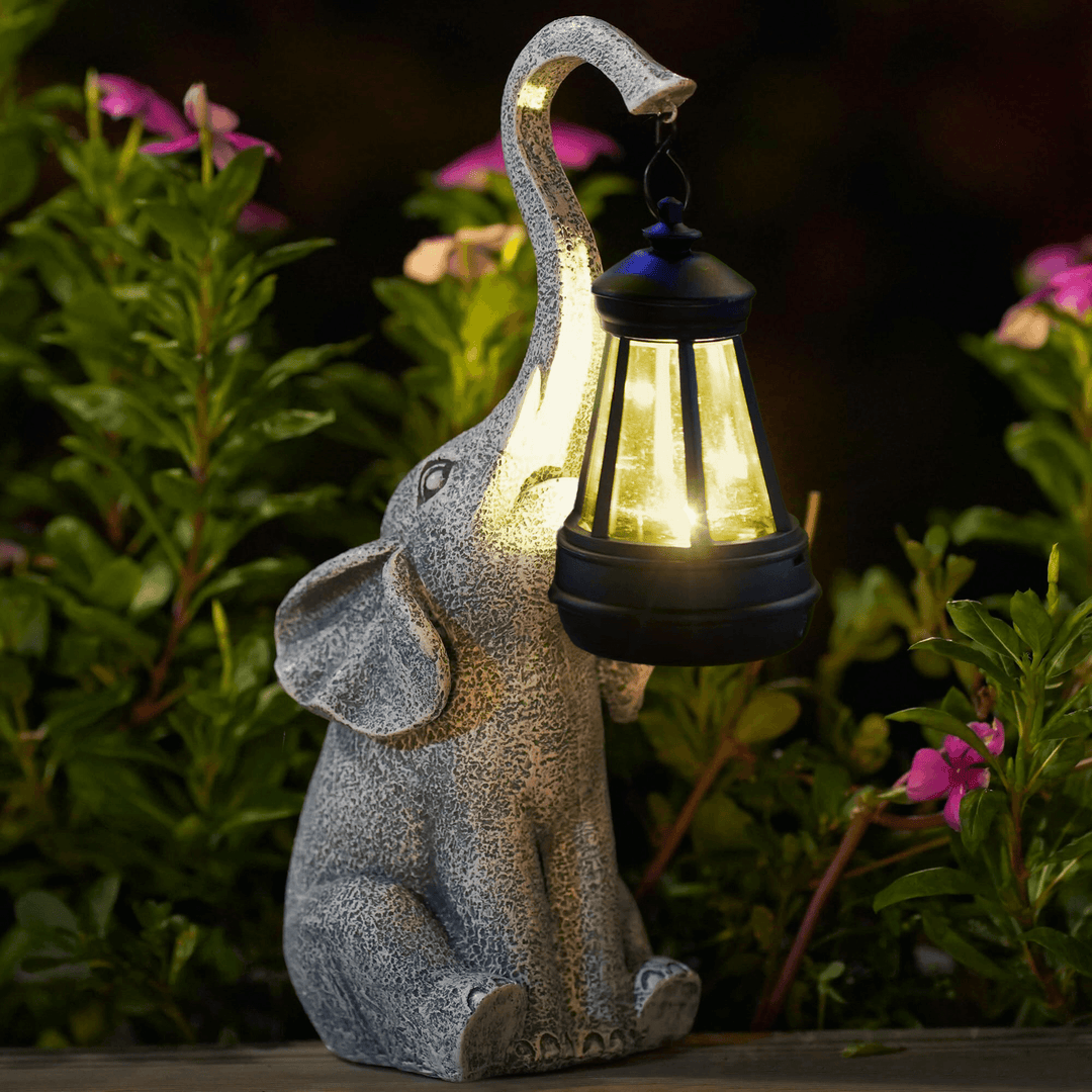Solar elefant havelampe