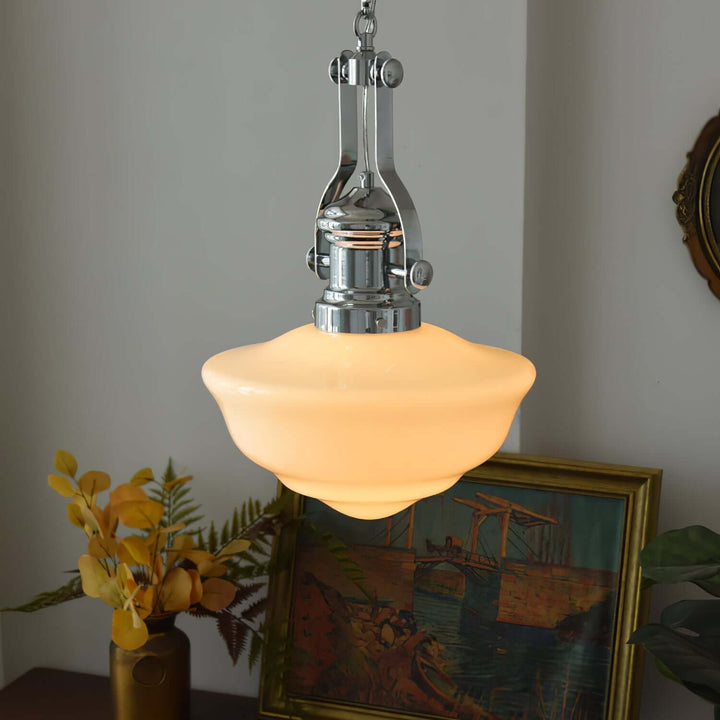 Elegant Pendel Lys i Glas & Metal
