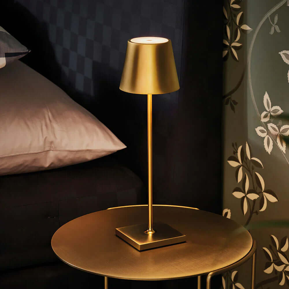 Dæmpbar LED Bordlampe, 38cm, Genopladelig & Touch