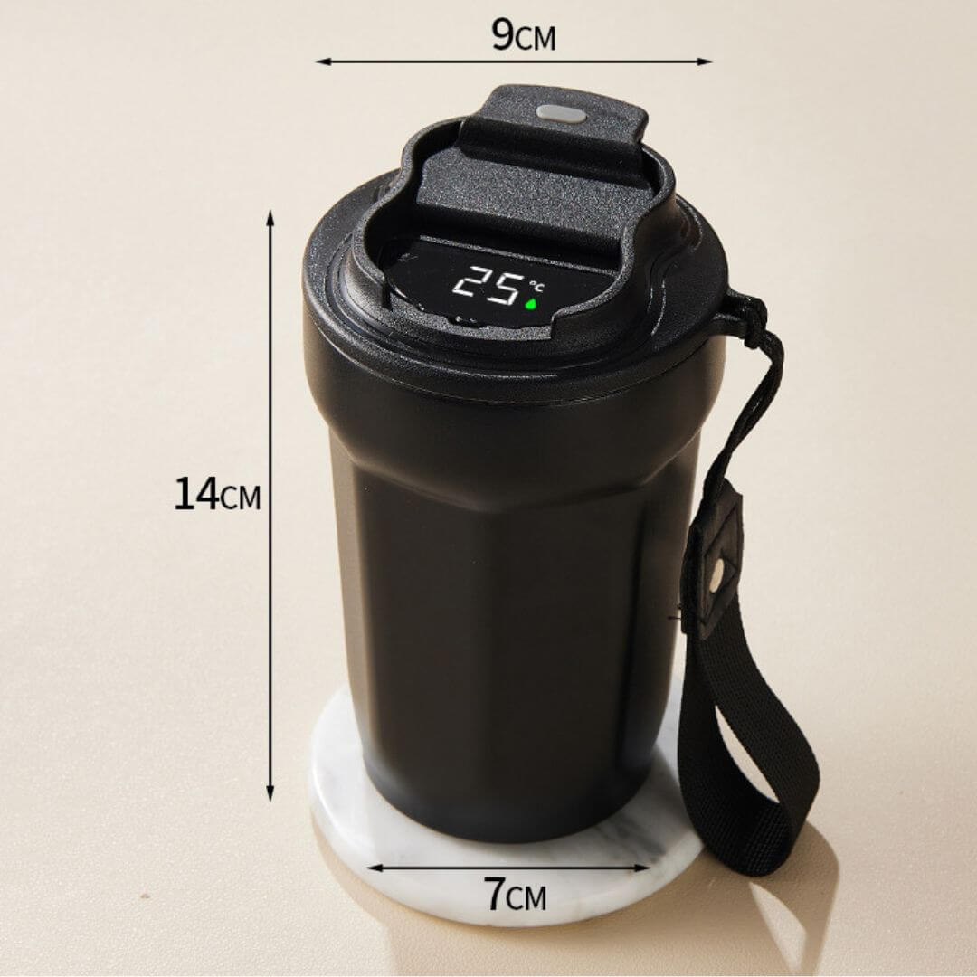 Isoleret termokop 450ml med LED temperaturvisning