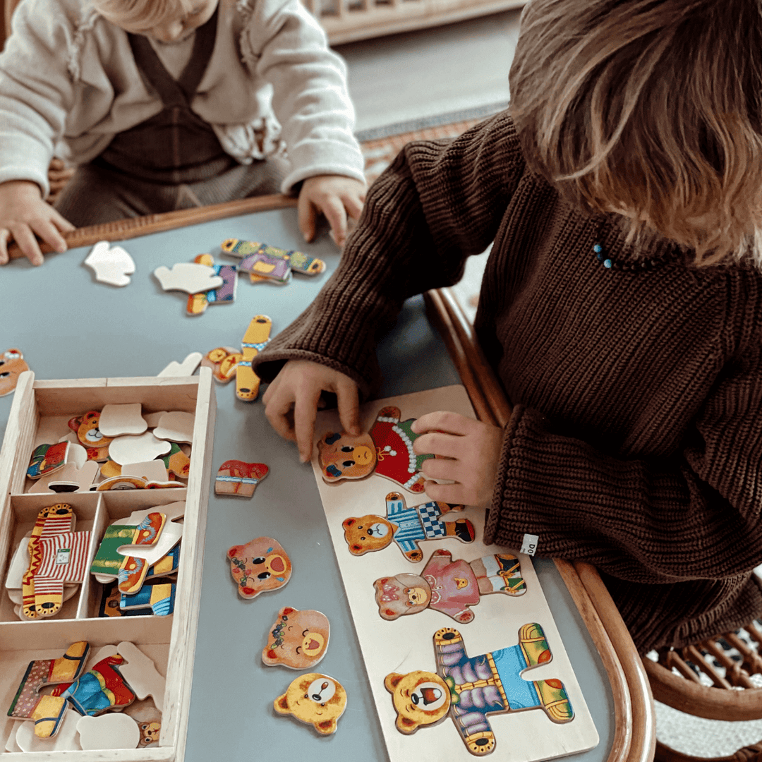 Træpuslespil til småbørn - Kreativt Udklædningsspil