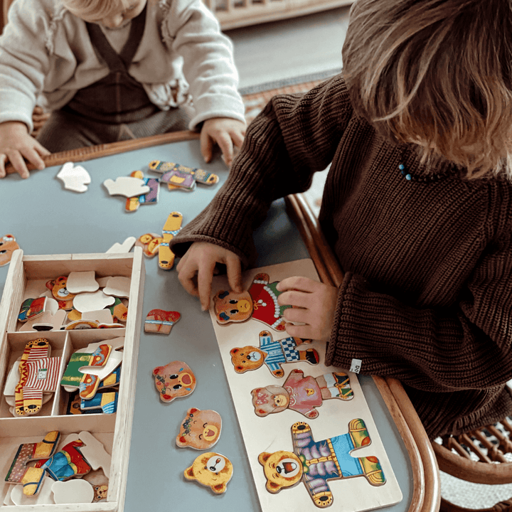 Træpuslespil til småbørn - Kreativt Udklædningsspil