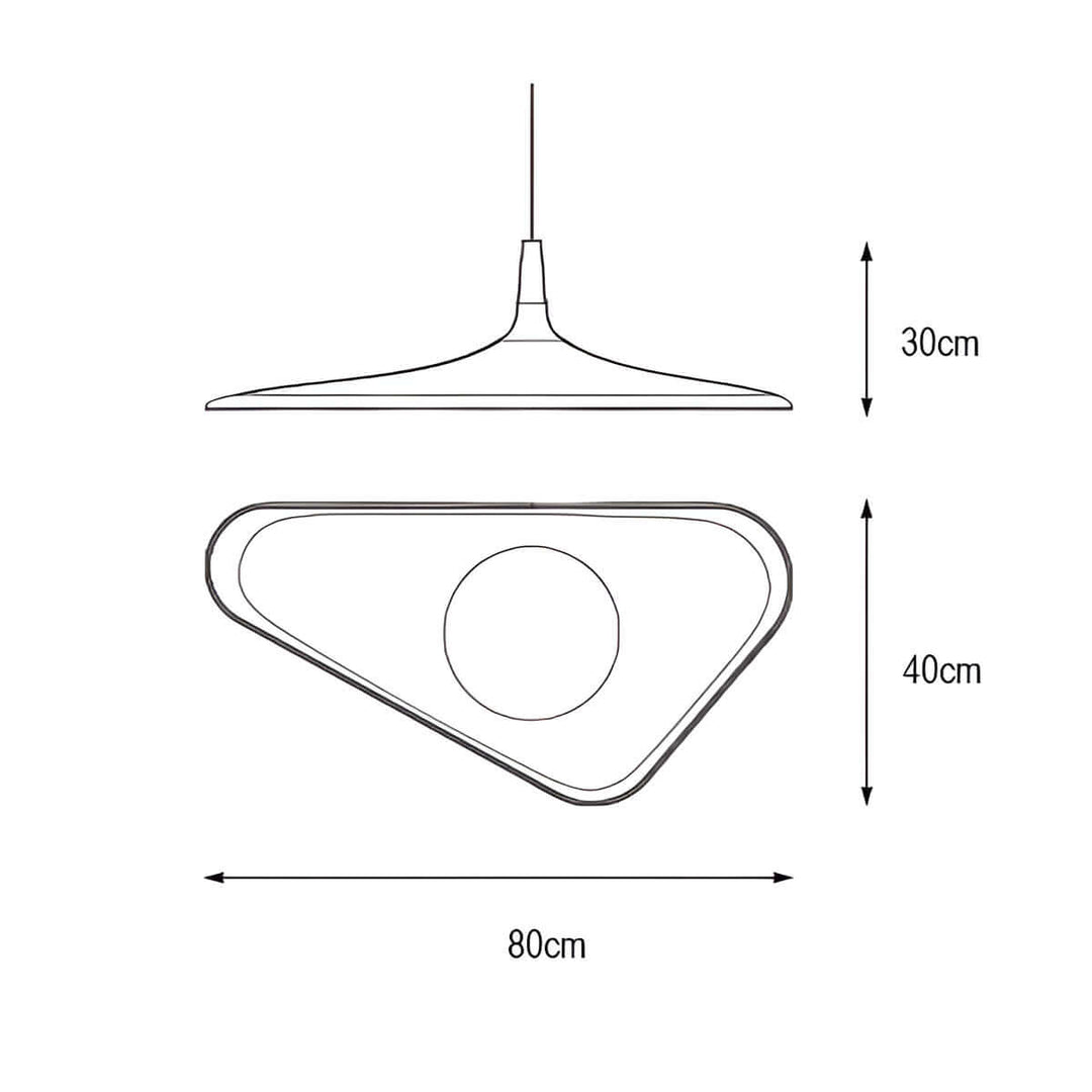 Designer Pendellampe i Moderne Kunstharpiks, 60/80 cm