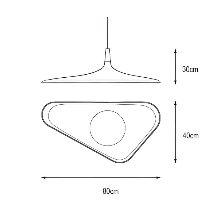 Designer Pendellampe i Moderne Kunstharpiks, 60/80 cm