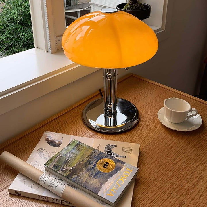 Svamp Design Bordlampe Glas Ravfarvet