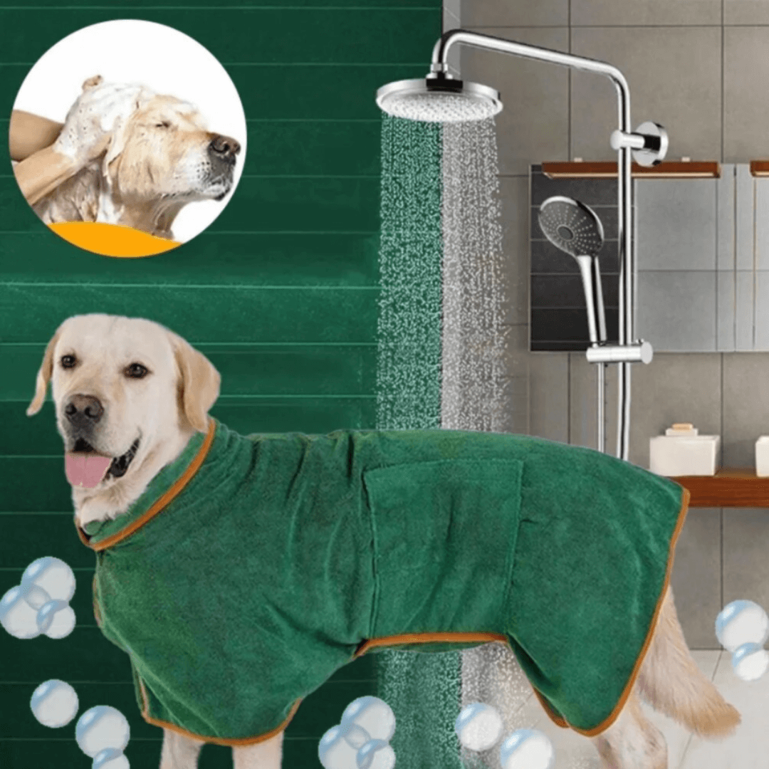 Hunde-Bademantel: Hurtigtørrende & Hyggelig