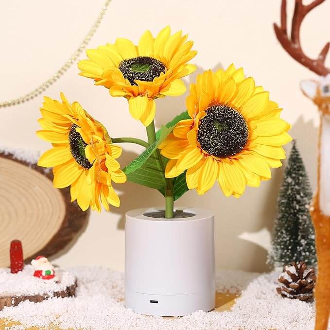 LED Solsikkelampe Stemningslys Dekolampe