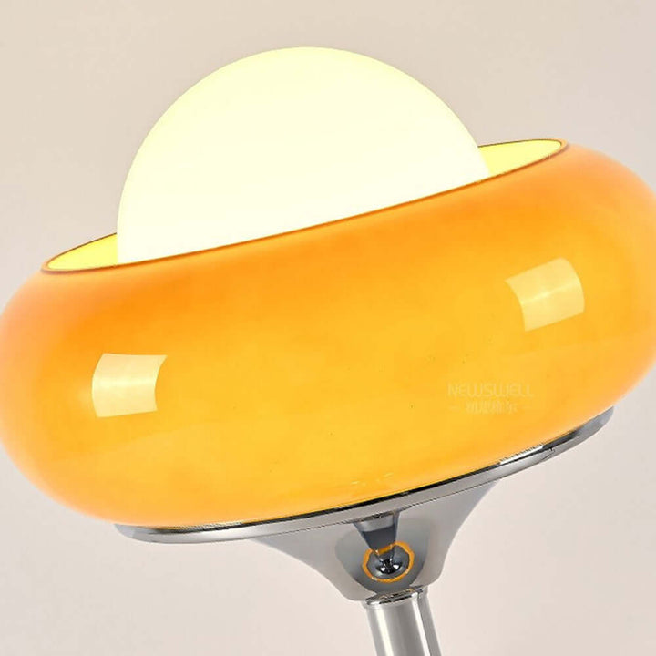 Gul Vintage Bauhaus Glas Bordlampe