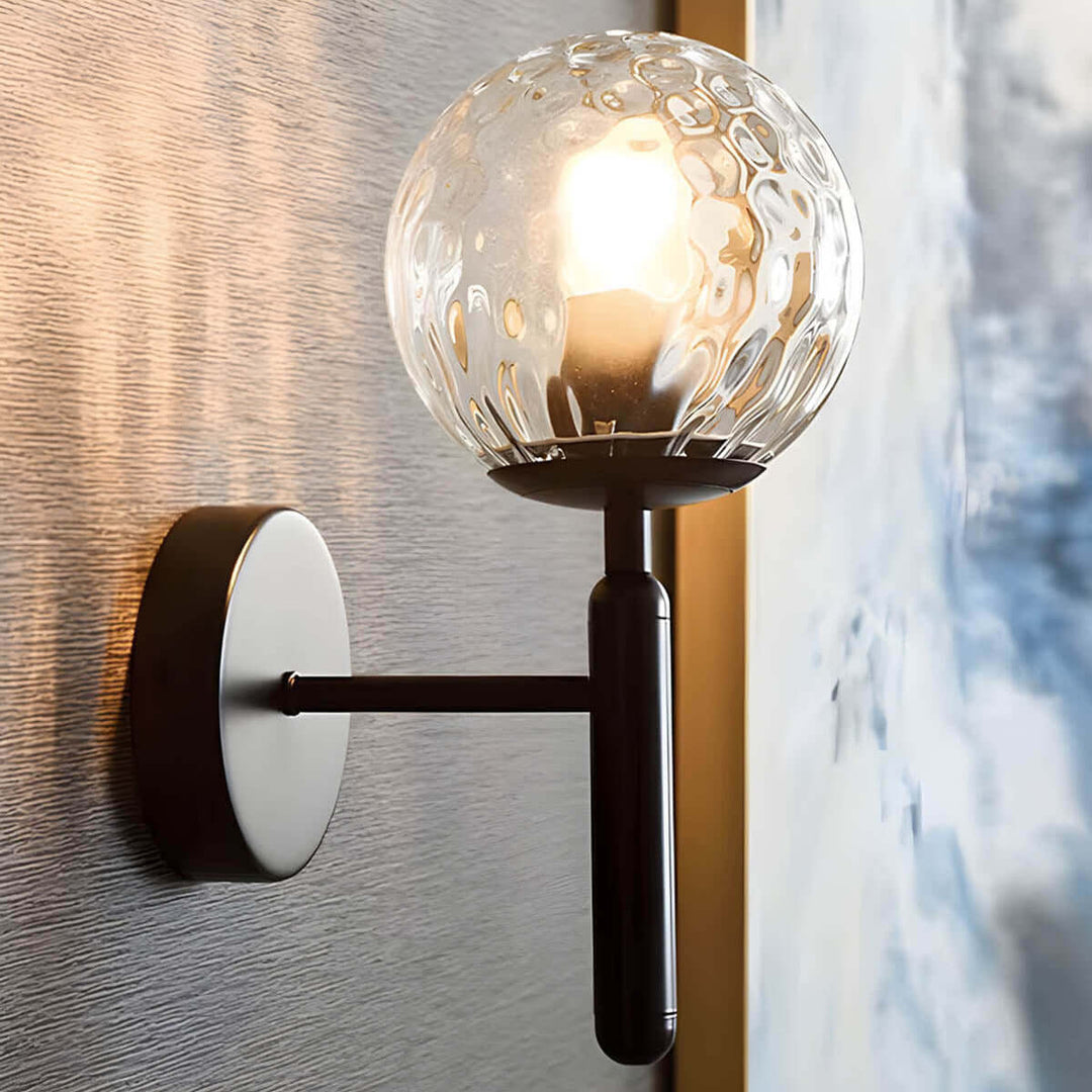 Elegant væglampe i vintage-stil, glas