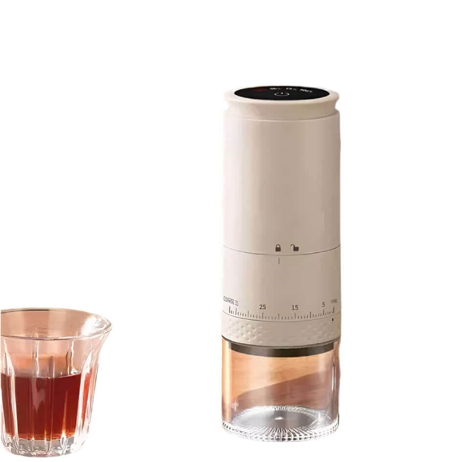 Bærbar kaffekværn med justerbar slibning