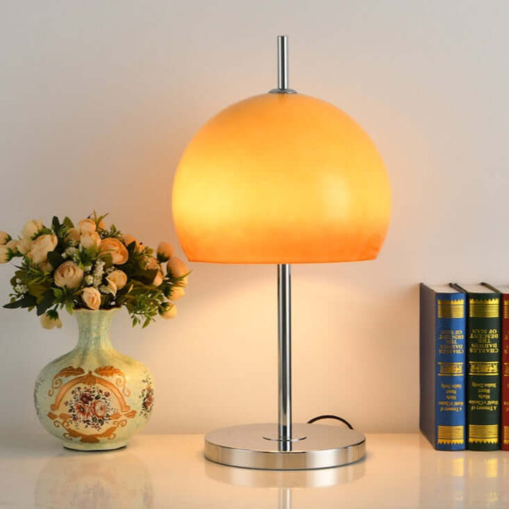 Svamp Design Bordlampe Glas Ravfarvet