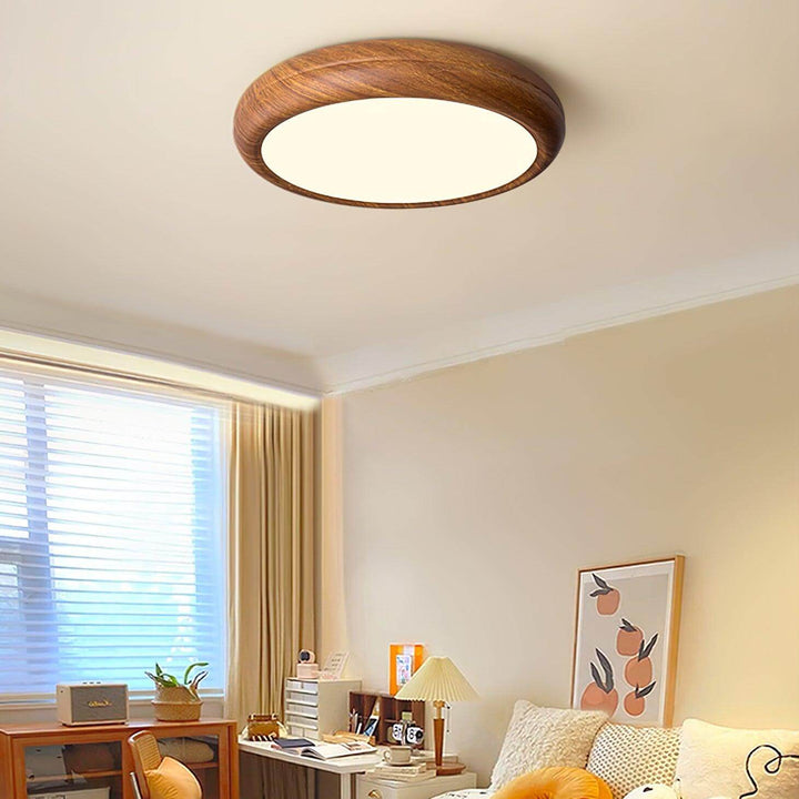 LED Loft Rund Loftlampe i Trælook