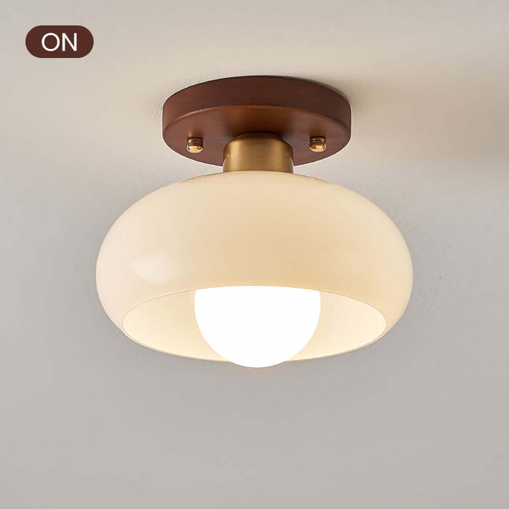 Vintage Hvid Lille Loftslampe til Entré