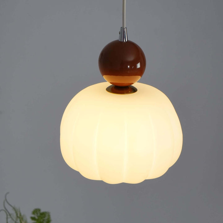 Elegant Græskar Pendellampe, 14 cm