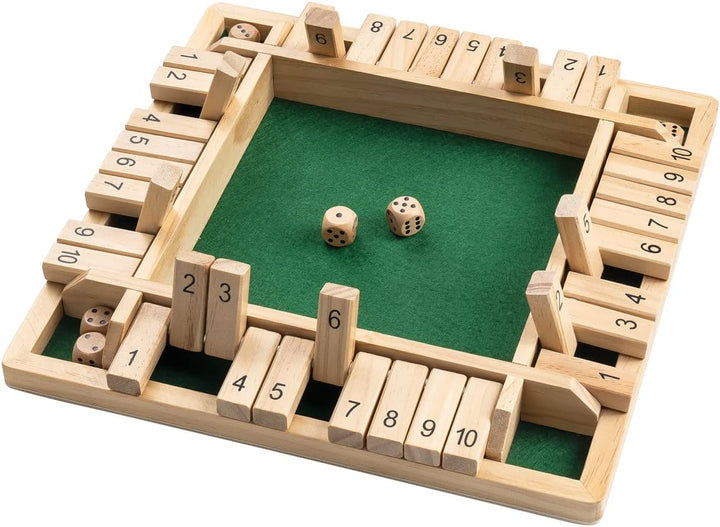 Klassisk familiespil i massivt træ, et holdbart brætspil for alle aldre, perfekt til hyggelige stunder.