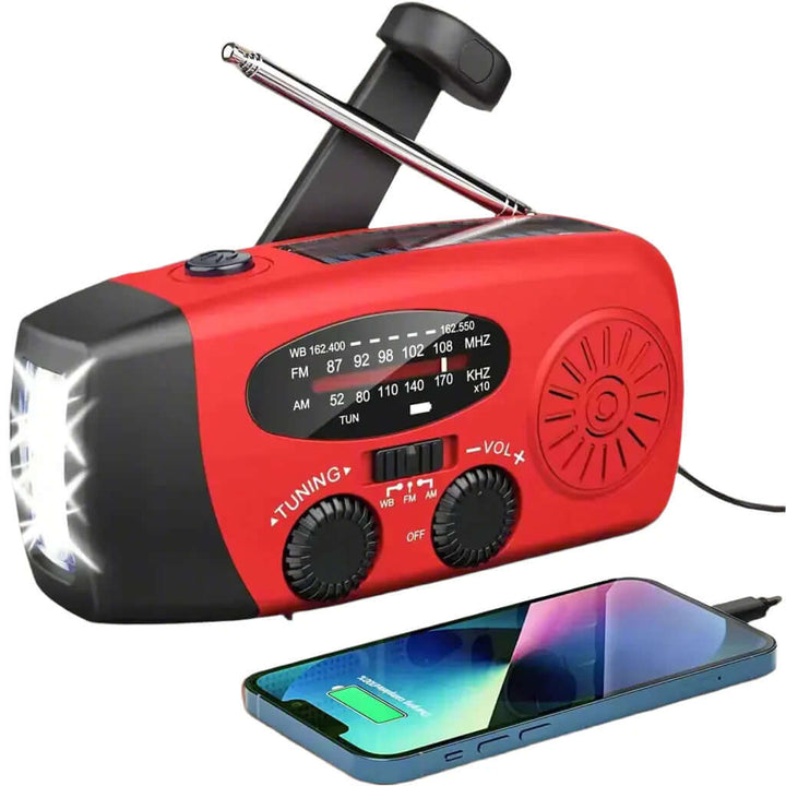 Bærbart nødradio med solenergi