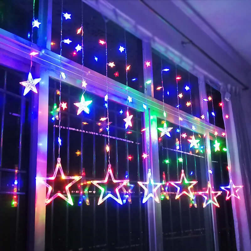 LED Stjernegardinslyskæde 3x3m Varm Hvid