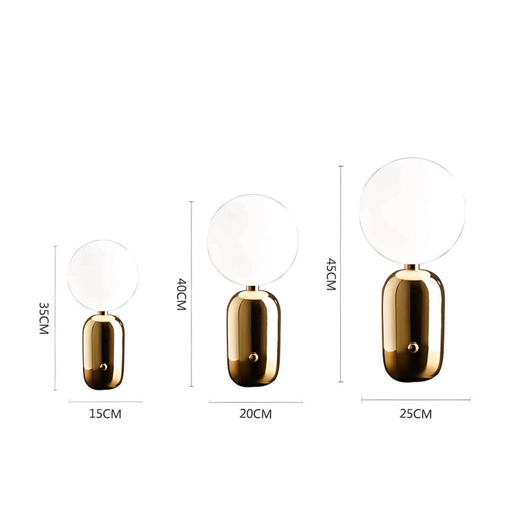 Elegant Skrivebordslampe med Glasfod