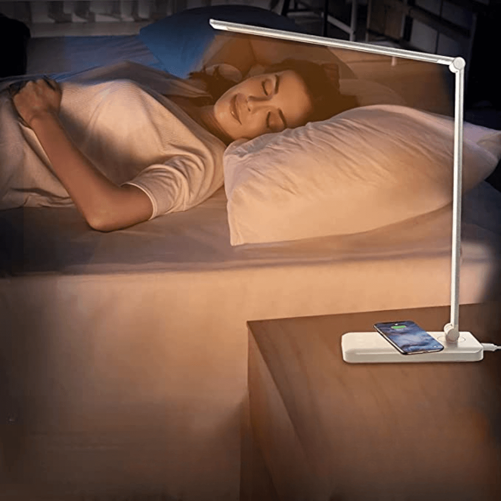 Justerbar LED Skrivebordslampe med USB-port