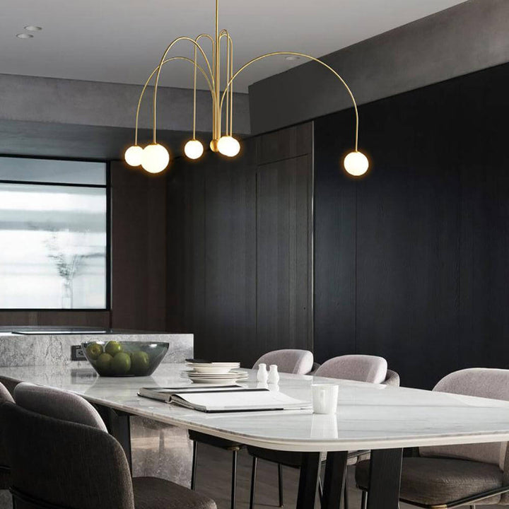 Elegant Glas & Metal Pendel Lampe