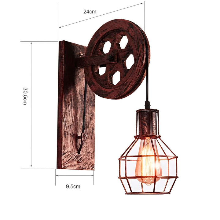 Vintage industriel LED væglampe