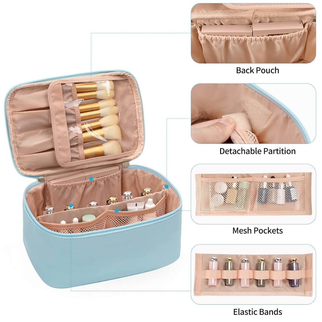 Rejse Make-up Organizer med justerbare rum