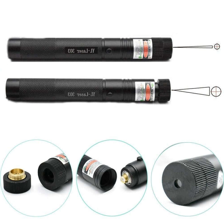 Kraftfuld laserpointer: Grøn/rød