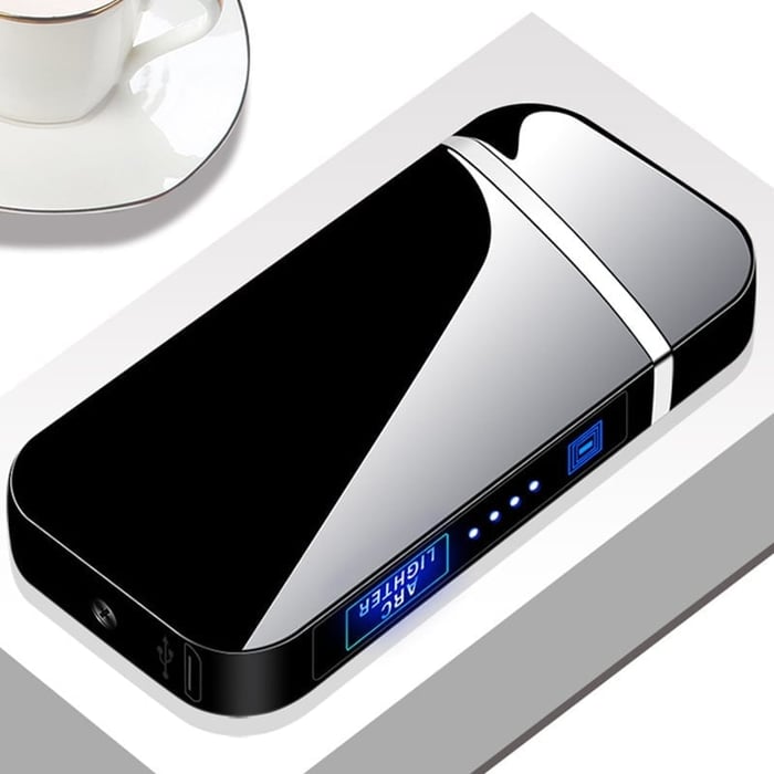 Gaveidé: Berøringsaktiveret USB lighter. Genopladelig, vindtæt og flammeløs tænding med smart design.