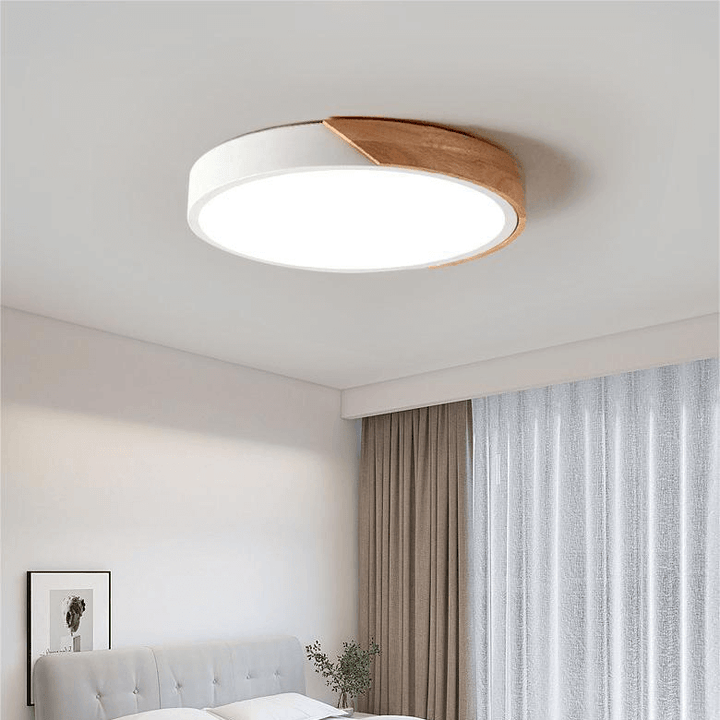 Moderne Rund LED Loft Træloftlampe