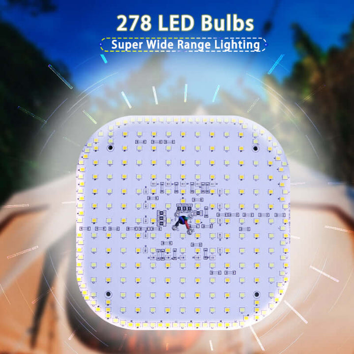 80W LED Solar Campinglampe med Magnet & Zoom