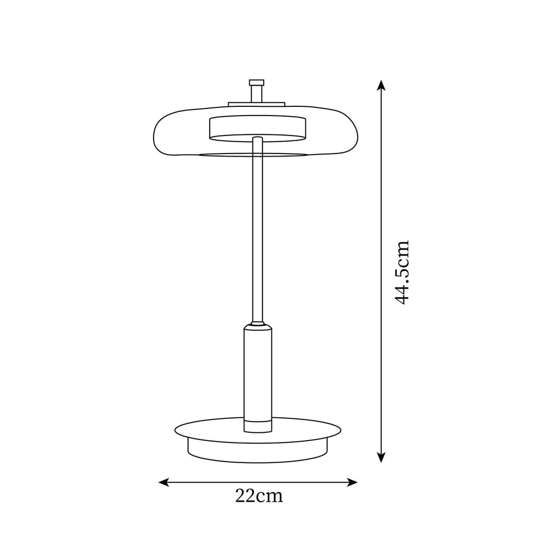 Moderne Designer Bordlampe i Glas, Træ og Metal