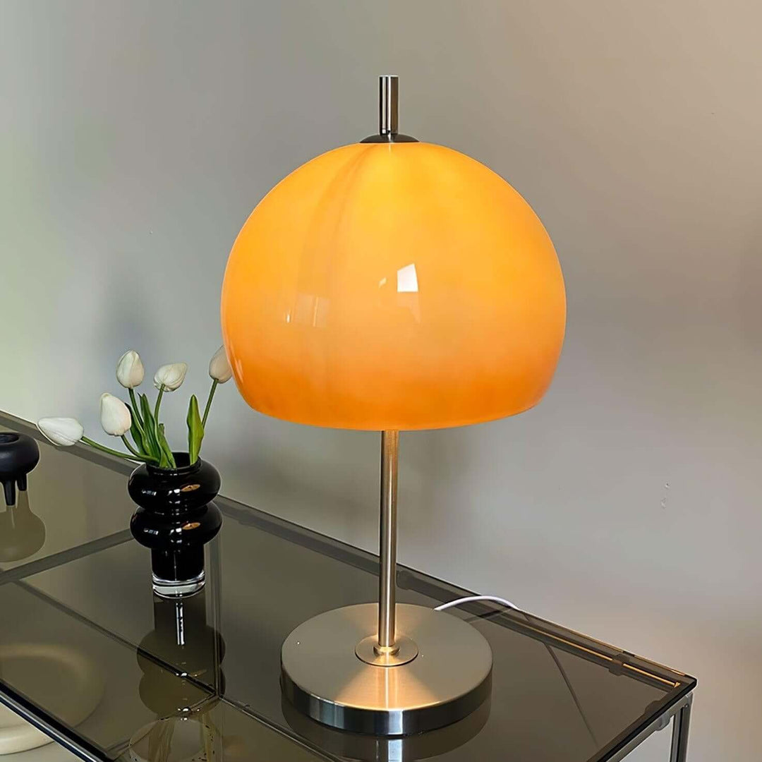 Svamp Design Bordlampe Glas Ravfarvet