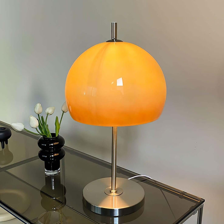 Svamp Design Bordlampe Glas Ravfarvet