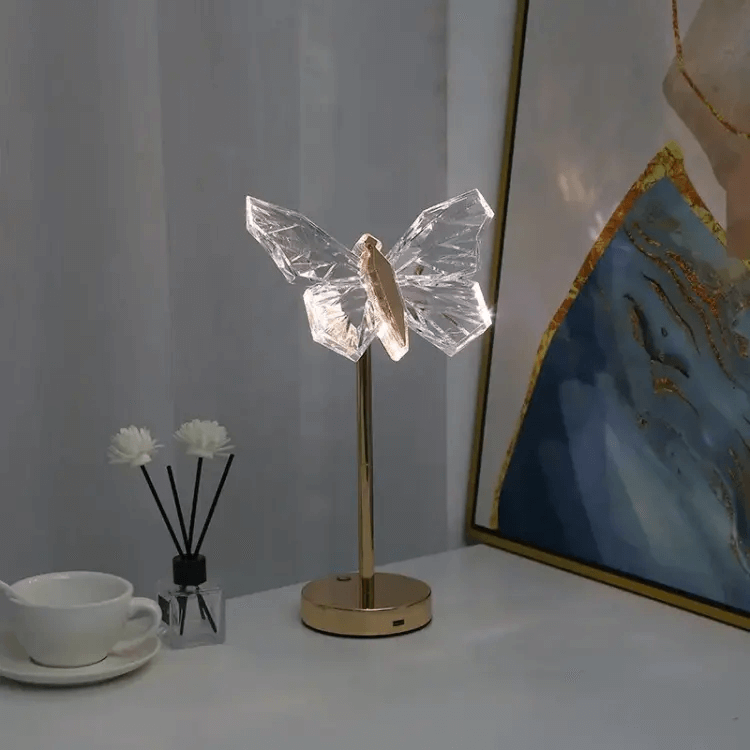 Dekorativ sommerfugl LED-bordlampe