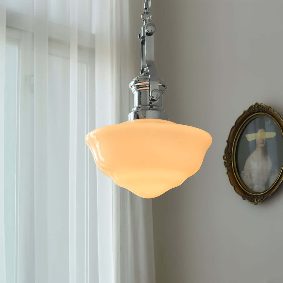 Elegant Pendel Lys i Glas & Metal