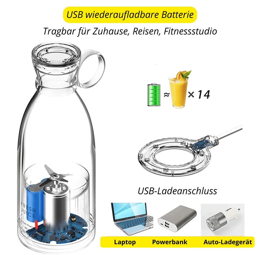 Bærbar Mini-Blender til Smoothies & Shakes