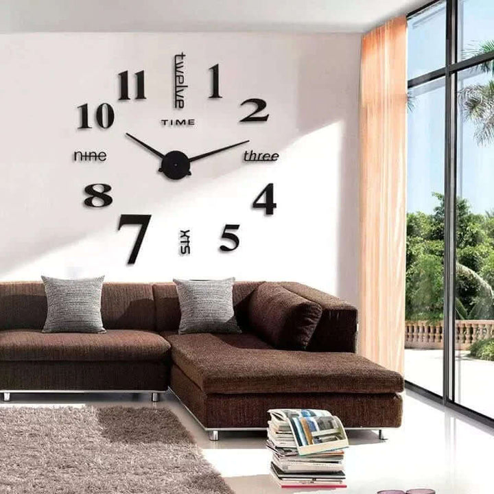 3D DIY Vægur - Elegant Moderne Design
